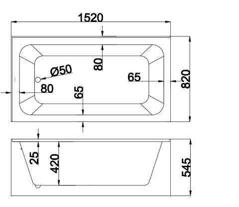 DOUBLE THRESHOLD ALCOVE/ CORNER BATHTUB WITHOUT ARMREST