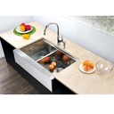 DAF3321L DOUBLE BOWL SINK WITH STRAIGHT APRON FRONT