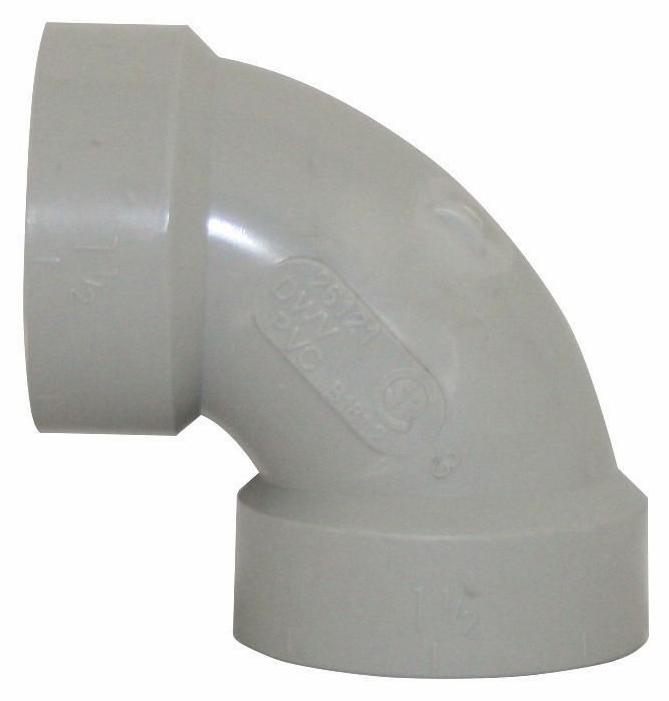1 1/2"x90D PVC DWV ELBOW HxH SYSTEM 15
