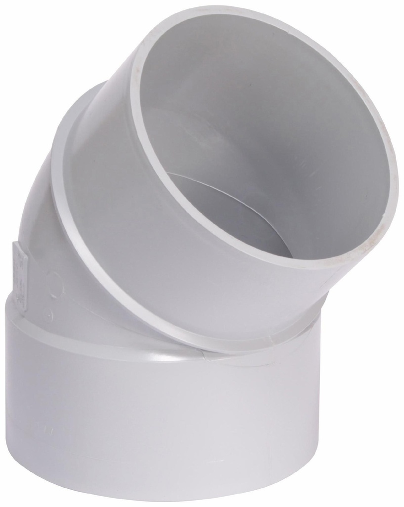 8"x90D PVC DWV ELBOW SPxH SYSTEM 15