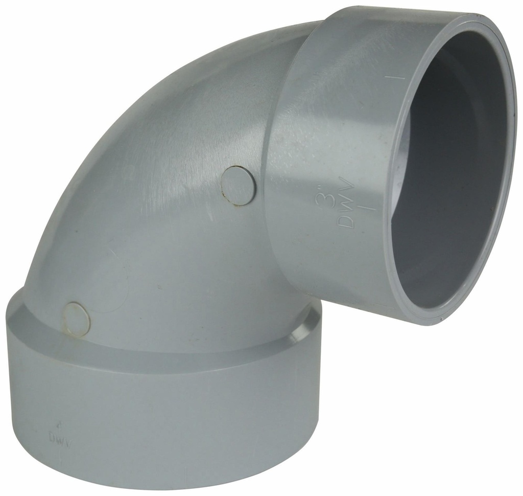 4"x3"x90D PVC DWV RED. ELBOW HxH SYSTEM 15