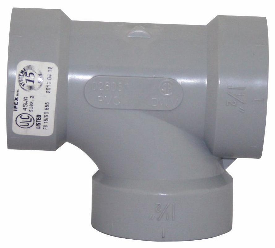 1 1/2" PVC DWV SAN TEE HxHxH SYSTEM 15