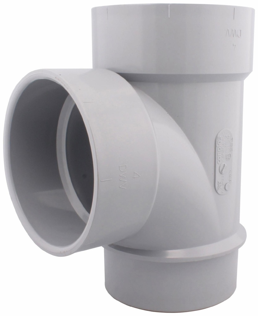 4" PVC DWV SAN TEE SPxHxH SYSTEM 15
