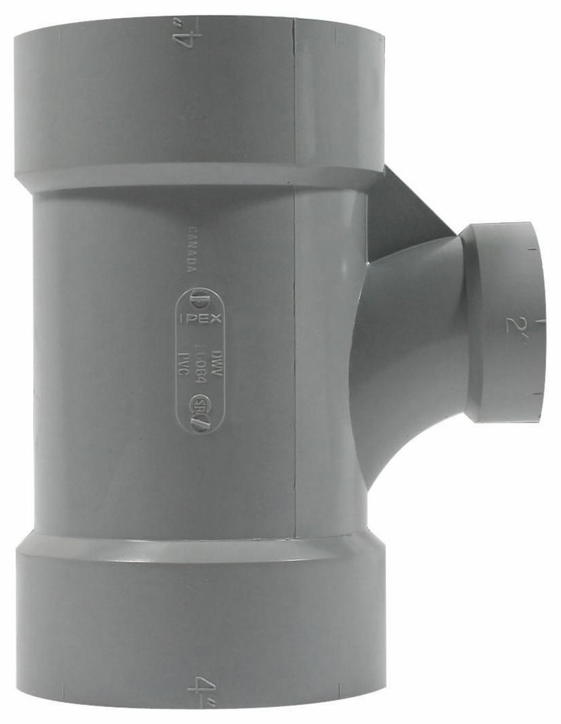 4"x2" PVC DWV SAN TEE HxHxH SYSTEM 15