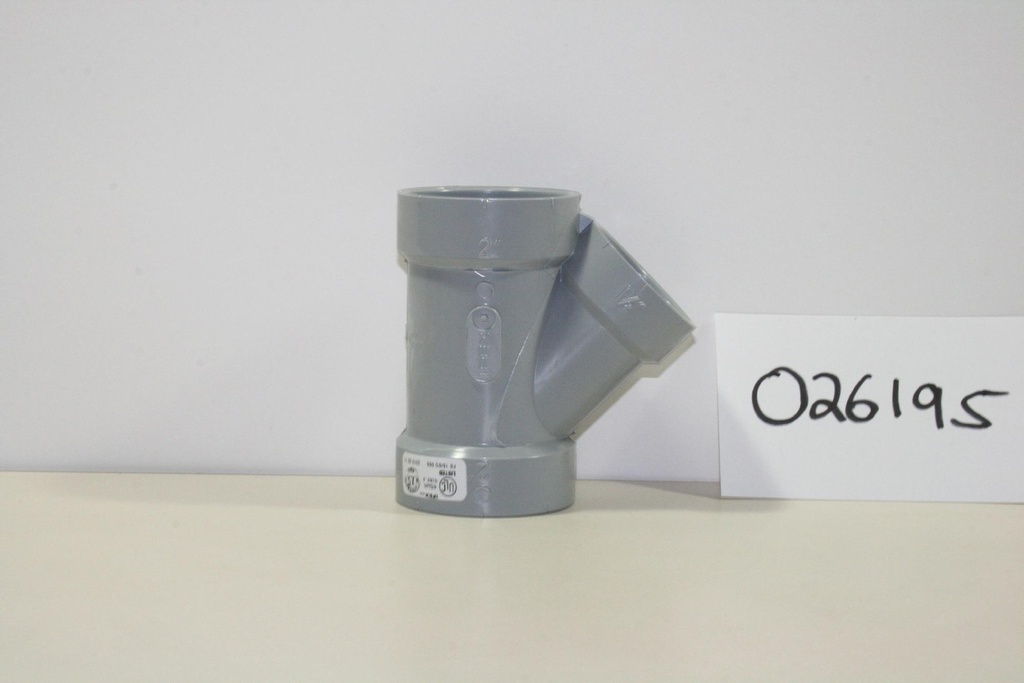 2"x1 1/2"x45D PVC DWV WYE HxHxH SYSTEM 15