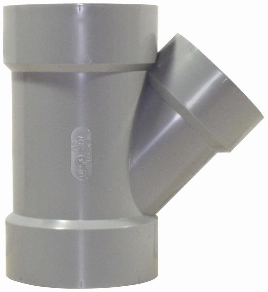 4"x3"x45D PVC DWV WYE HxHxH SYSTEM 15