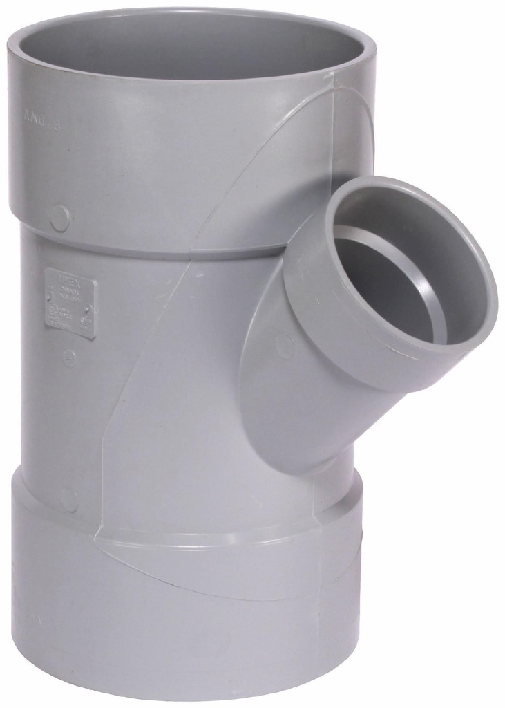 8"x4"x45D PVC DWV WYE HxHxH SYSTEM 15