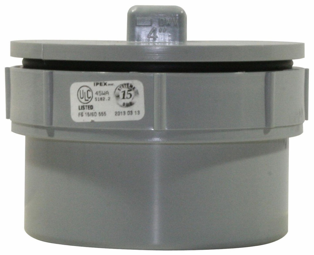 4" PVC DWV FTG C/O SPxGSKT PLUG SYSTEM 15