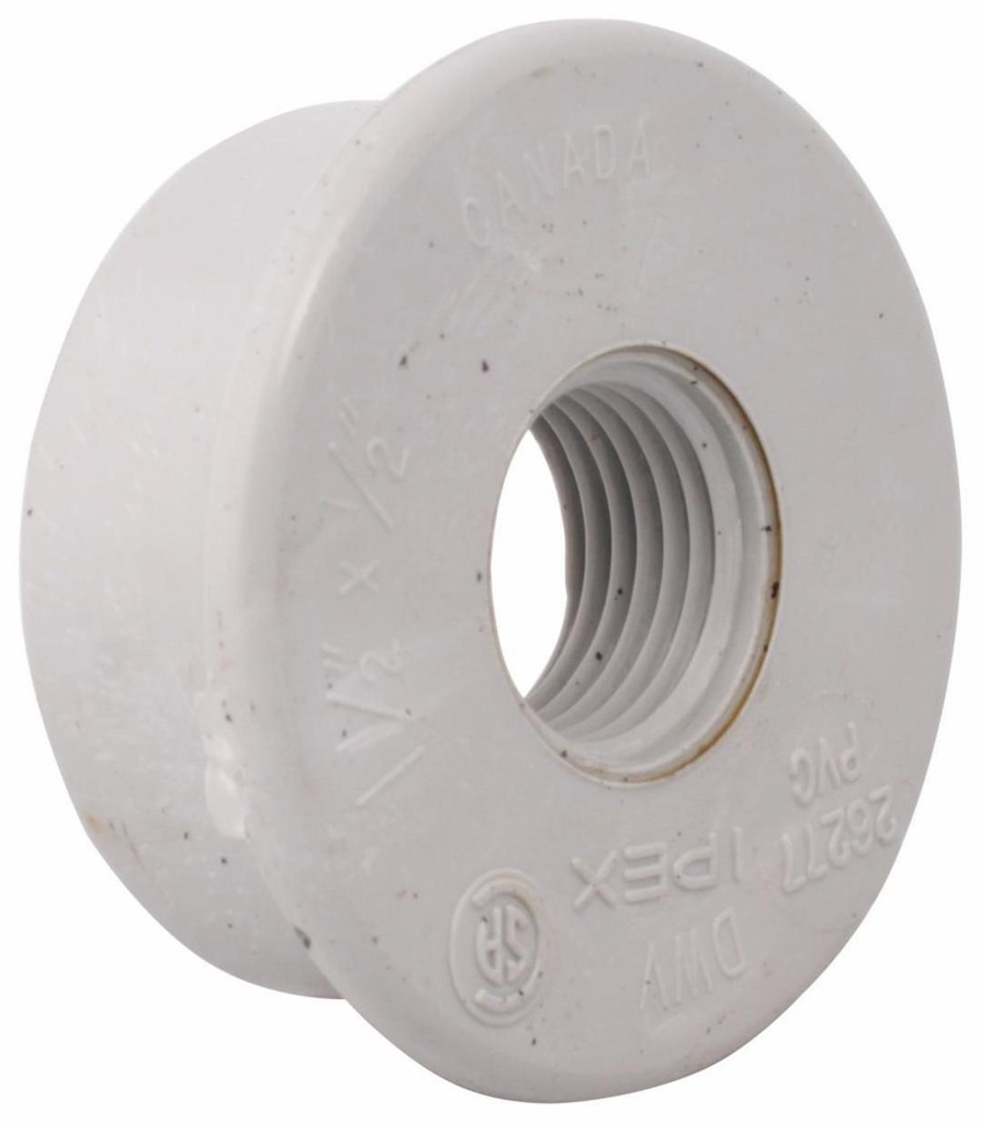 1 1/2"x1/2" PVC DWV DISHWASHER BUSHING SPxFPT SYSTEM 15