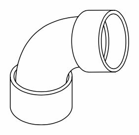 10"x90D PVC DWV ELBOW HxH SYSTEM XFR