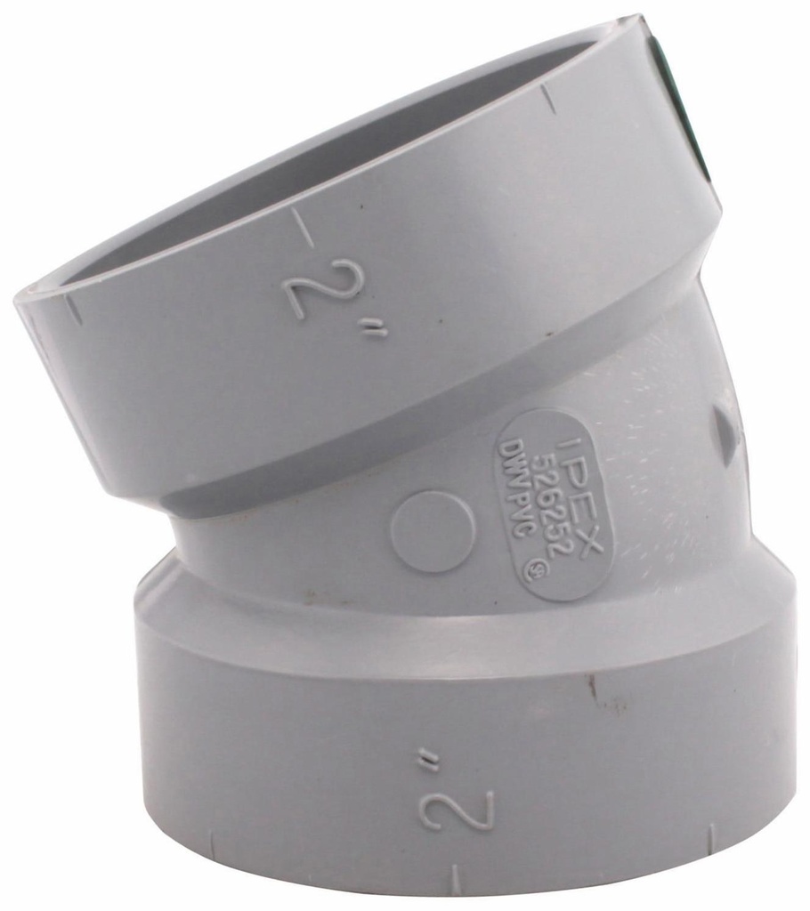 2"x22 1/2D PVC DWV ELBOW HxH SYSTEM XFR