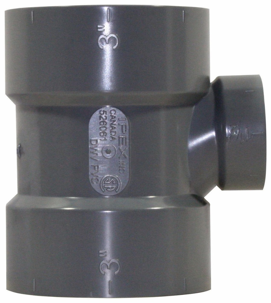 3"x1 1/2" PVC DWV SAN TEE HxHxH SYSTEM XFR