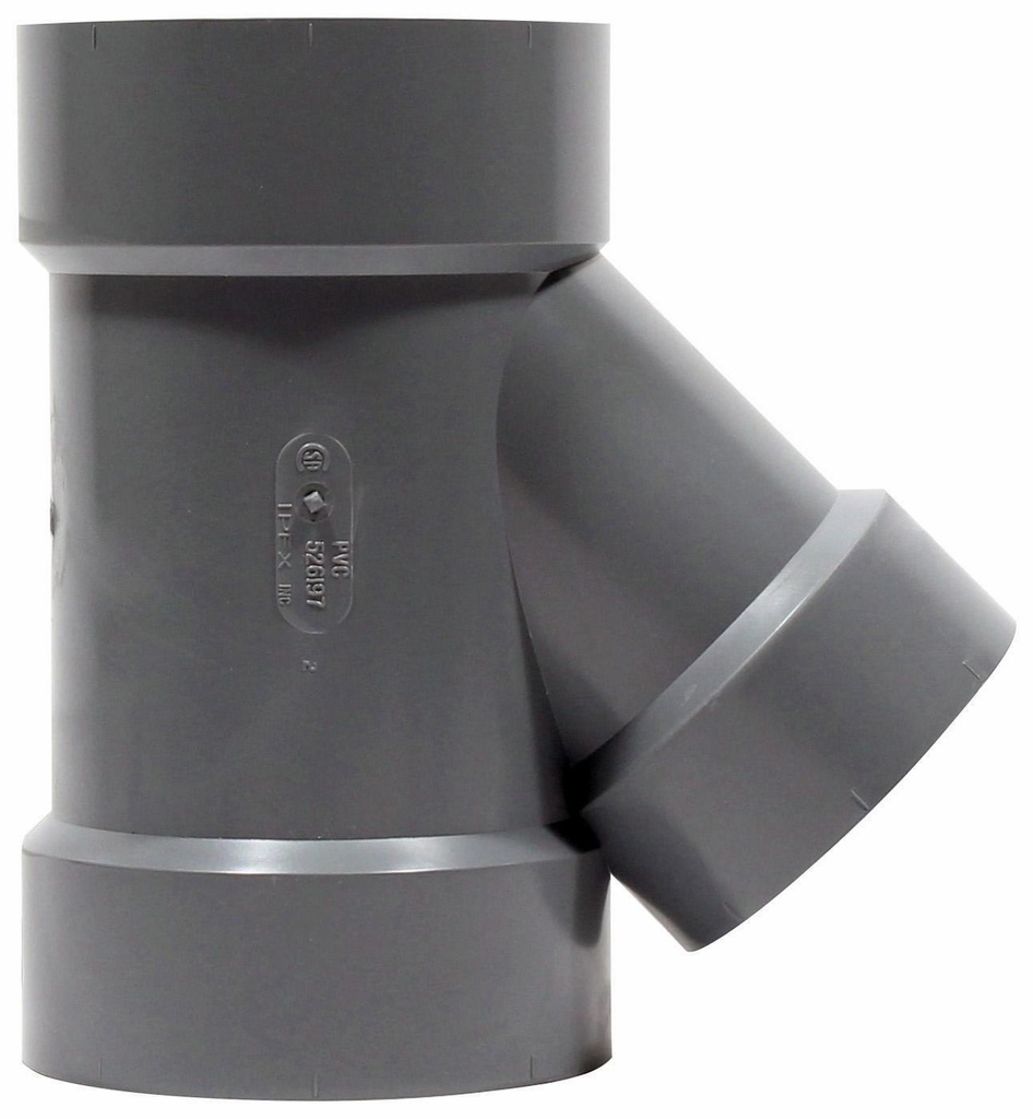 4"x4"x3"x45D PVC DWV WYE HxHxH SYSTEM XFR