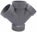 1 1/2"x45D PVC DWV DOUBLE WYE HxHxHxH SYSTEM XFR