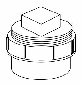 2" PVC DWV TUBE END C/O HxGKT PLUG SYSTEM XFR