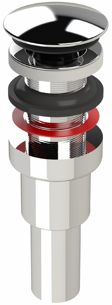 Extended Length Clicker Bathroom Vessel Sink Drain less Overflow