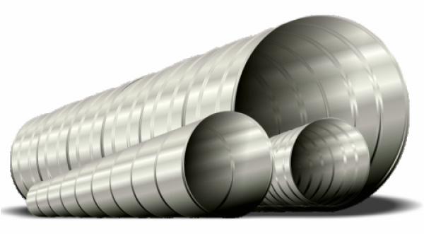 12" x 10' Spiral Pipe 26ga Y/L 2LC (per foot)
