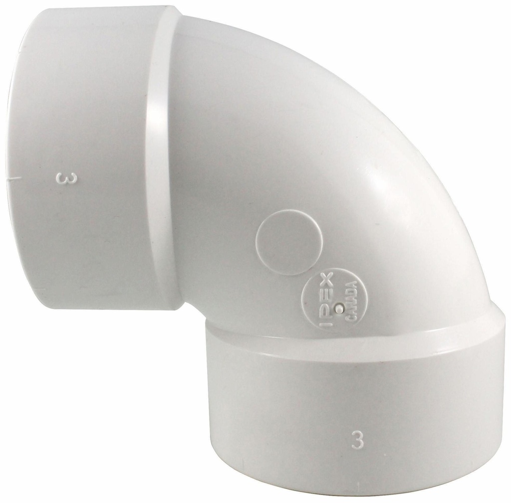 3"x90D PVC FGV ELBOW HxH SYSTEM 636