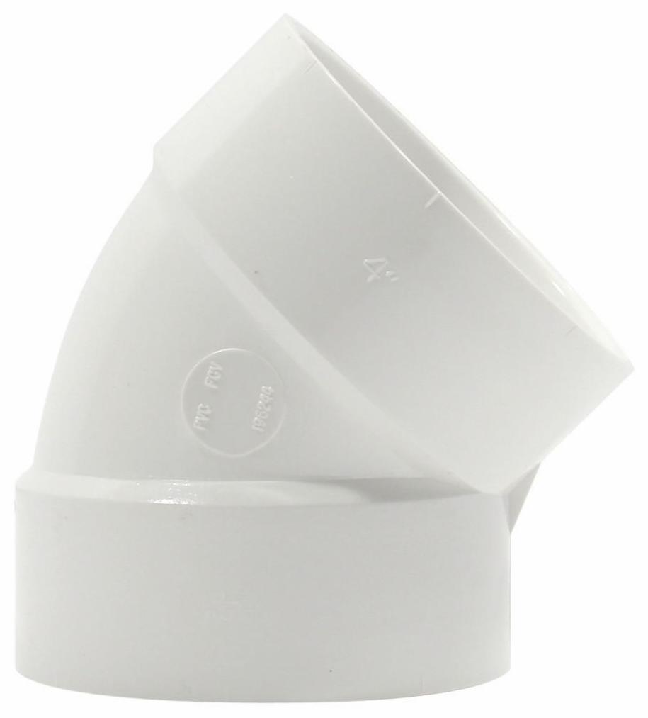 4"x45D PVC FGV ELBOW HxH SYSTEM 636