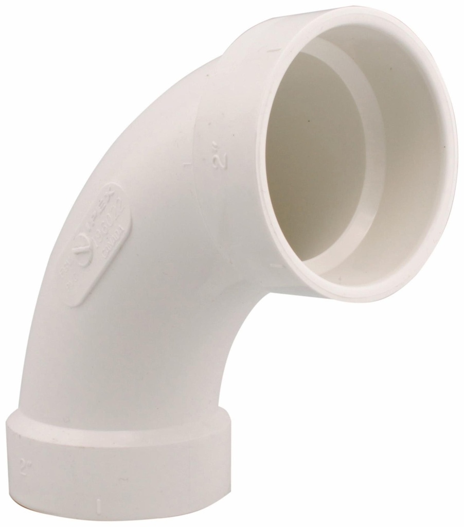 2"x90D PVC FGV EXTRA LONG ELBOW SYSTEM 636