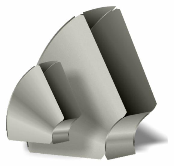 10" x 20" Short Way 45 Degree Duct Elbow 26ga