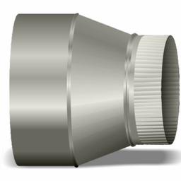 6"-9" Pipe Increaser on Center 3" Long 26ga