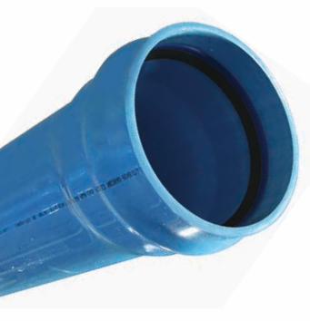 4"x20' PVCO 235 PSI CIOD PIPE GSKT BLUE BIONAX