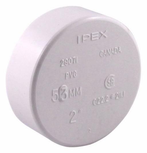 2" PVC DB2/TEL WHITE CAP