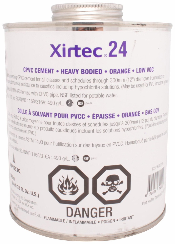 946ml Xirtec 24 CPVC Cement Orange