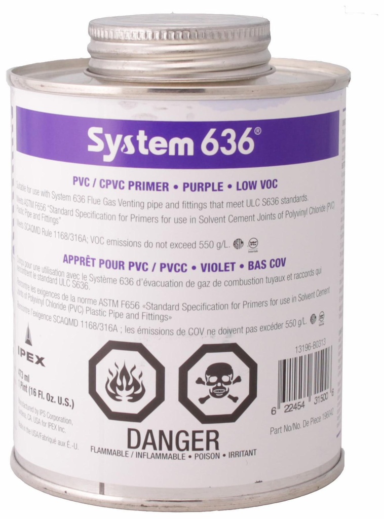 473ml System 636 PVC/CPVC Primer Purple