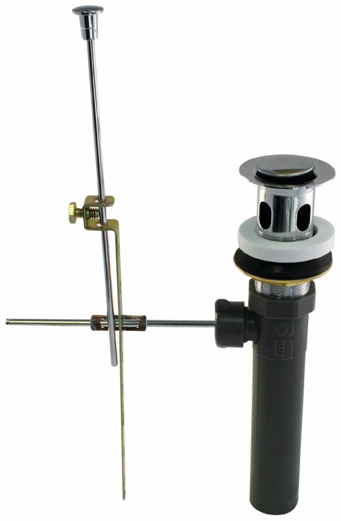 Mechanical Pop-Up Bathroom Sink Drain with Overflow