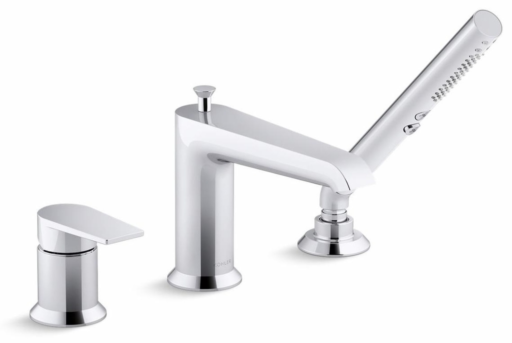 Hint 1-Handle Roman Tub Faucet with Hand Shower
