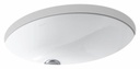 Caxton Oval 17" X 14" Undermount Bathroom Sink with Overflow