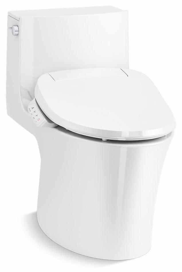 Veil 1-Piece Elongated Dual Flush Toilet with Skirted Trapway and Concealed Cords