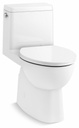 Reach Comfort Height 1-Piece Compact Elongated 1.28 GPF Toilet with Quiet-Close Seat
