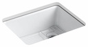 Riverby 25" 1 Bowl Undermount Kitchen Sink with Rack