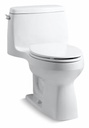 Santa Rosa Comfort Height 1-Piece Compact Elongated 1.28 GPF Toilet with Quiet-Close Seat