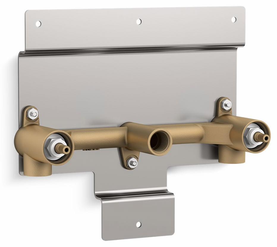 Parallel 2-Handle Wall Mount Tub Faucet Valve