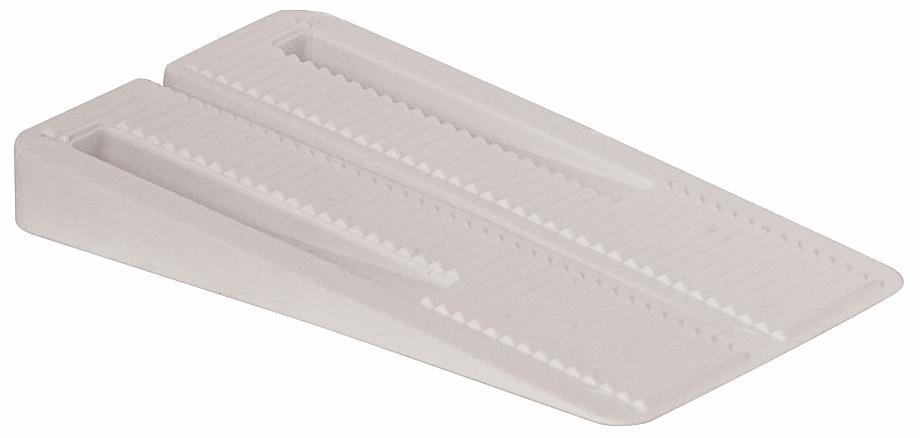 WHITE PVC PLASTIC WEDGE-BULK
