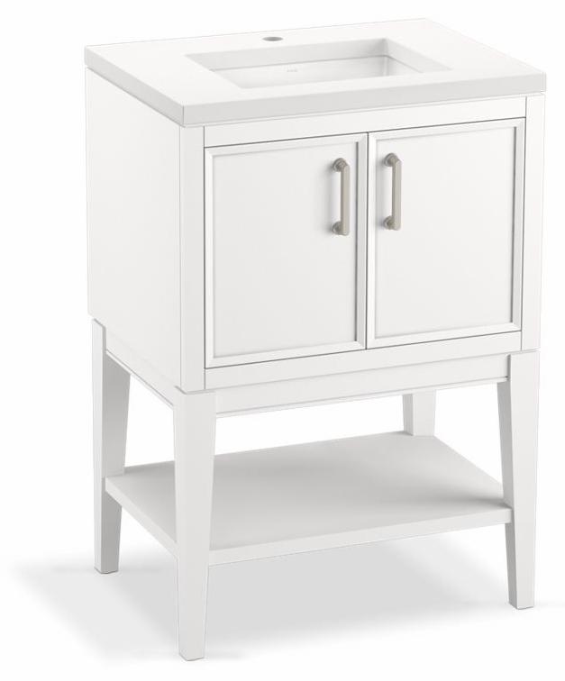 Winnow 24" Bathroom Vanity with Sink and 1-Hole Quartz Top