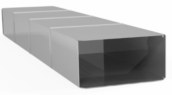 14" x 12" Duct 26ga Beaded 5' Len (per foot)