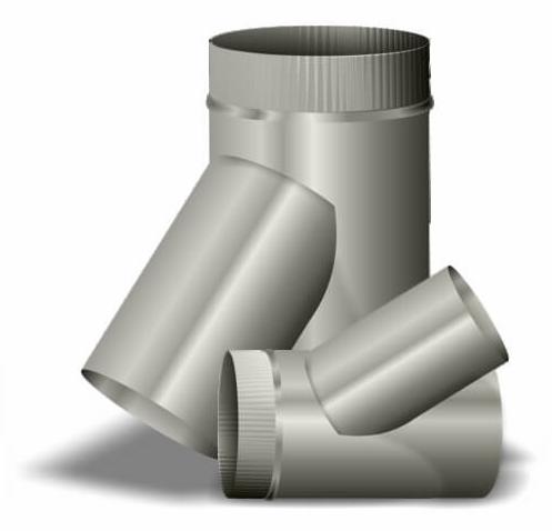 4" x 4" x 4" Wye 0.025 Aluminum