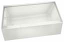 Rubix 66" x 32" RH Drain Alcove Tub