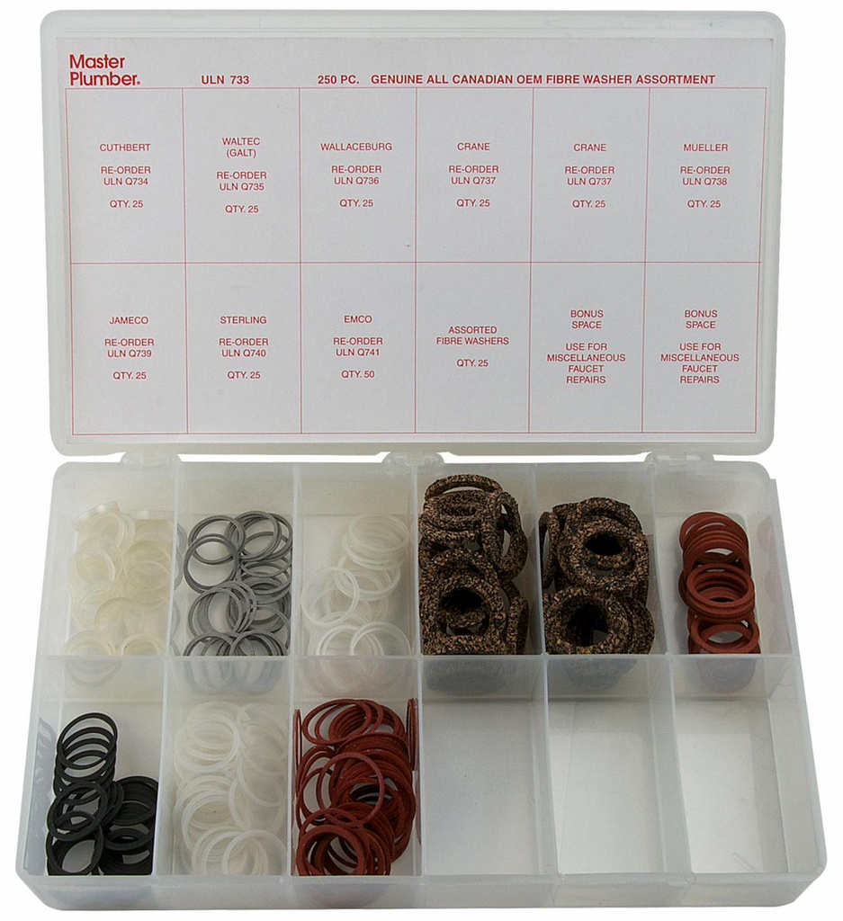 250 PC. ASST. FIBRE WASHER