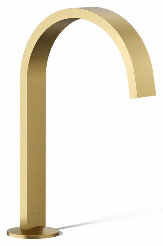 Components Widespread Bathroom Faucet Spout Ribbon Design 1.2 GPM (Less Handles)