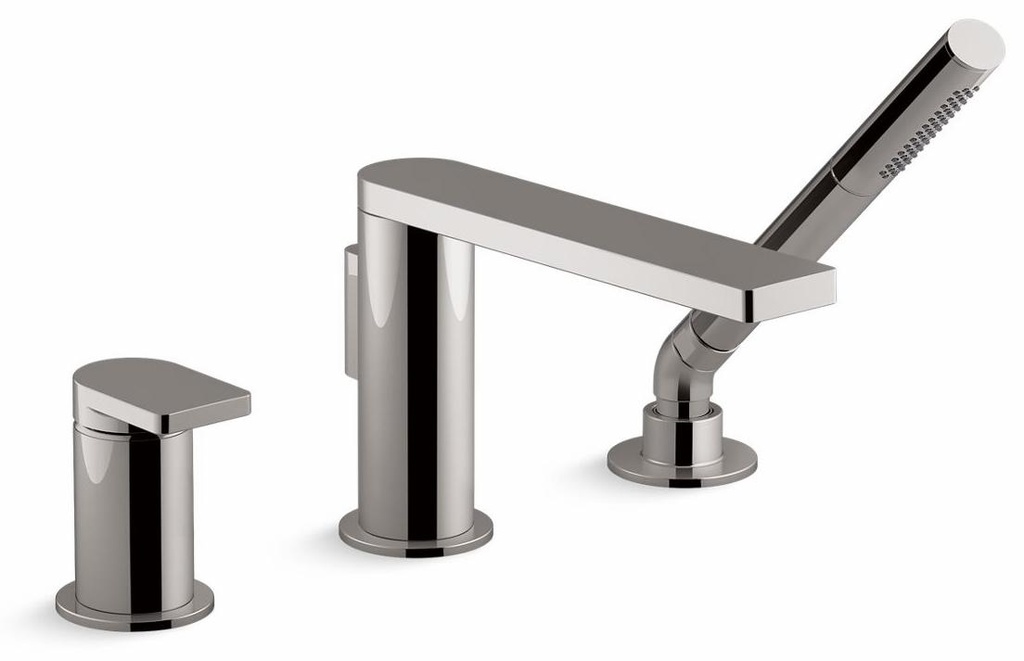 Composed 3-Hole Roman Tub Faucet with Hand Shower