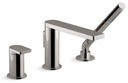 Composed 3-Hole Roman Tub Faucet with Hand Shower