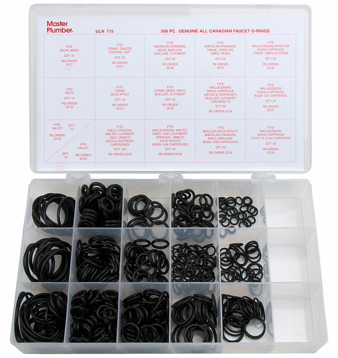500 PC. FAUCET O-RING KIT