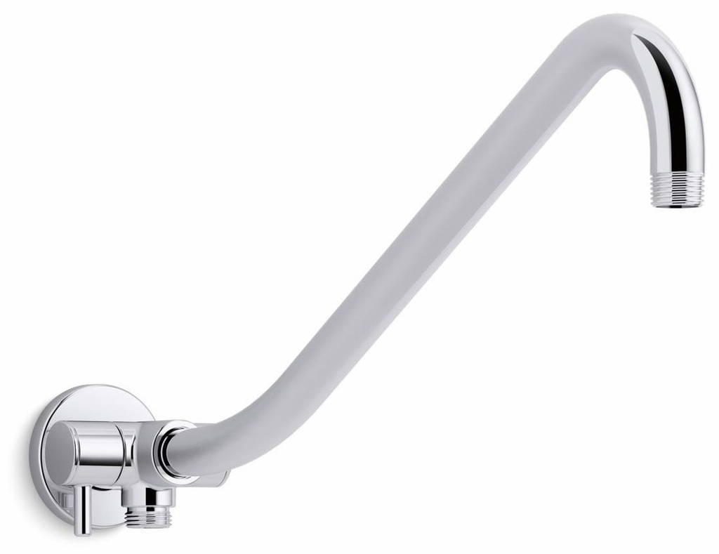 Gooseneck Rainhead Shower Arm with 2-Way Diverter