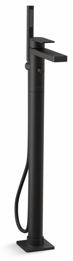 Parallel Floor Mount Tub Filler Trim with Hand Shower